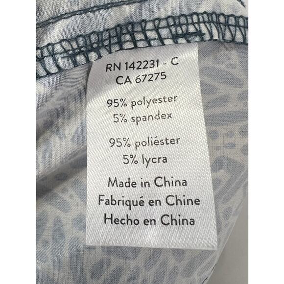 Women's Blue Patterned Wide Leg Pants - Picture 10 of 11